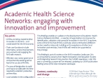 Academic Health Science Networks: engaging with innovation and improvement